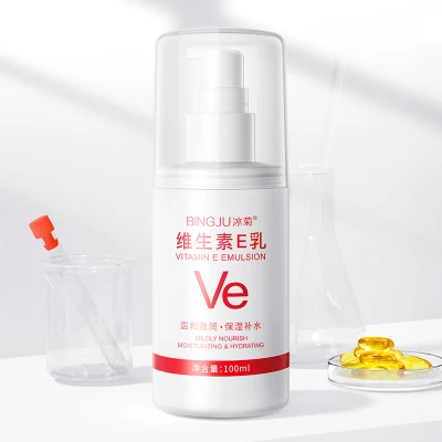 Bingju cuidado de la piel hidratante vitamina E loción corporal blanqueadora emulsión hidratante brillo crema facial y corporal para manos