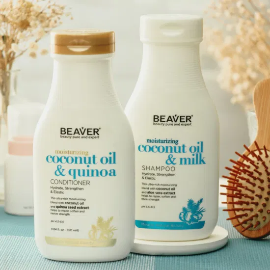 Champú y acondicionador para el cabello con aceite de coco y quinua súper hidratante de Beaver