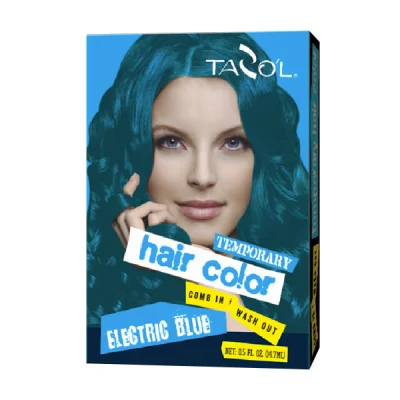 Cuidado personal popular del color de pelo temporal azul brillante 7g*2 con BSCI GMPC, ISO, Halal, venta libre, SGS, FDA, COA, MSDS